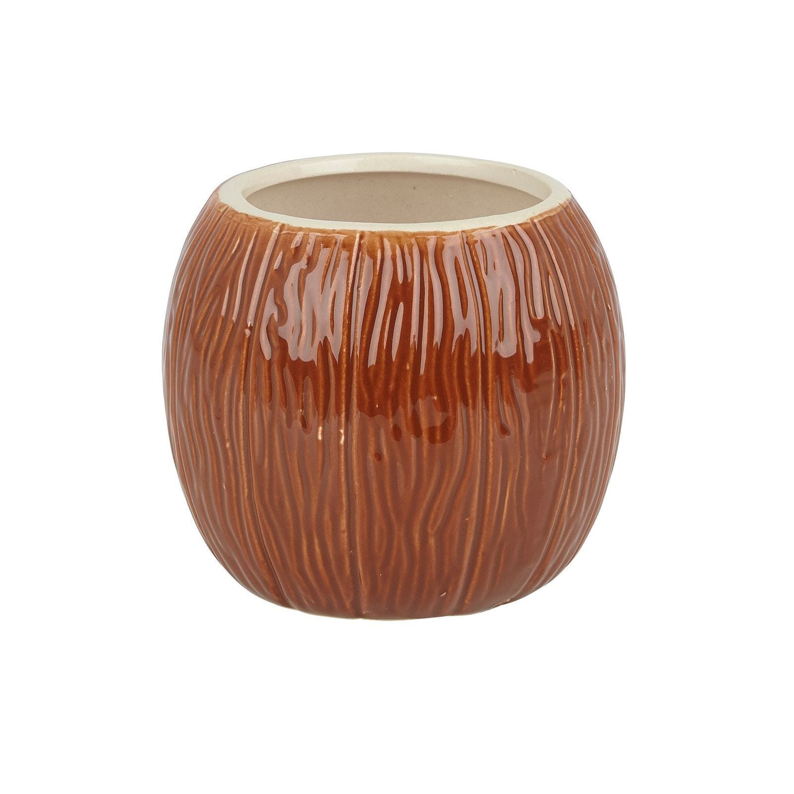 Ceramic Coconut Tiki Mug Brown 500ml