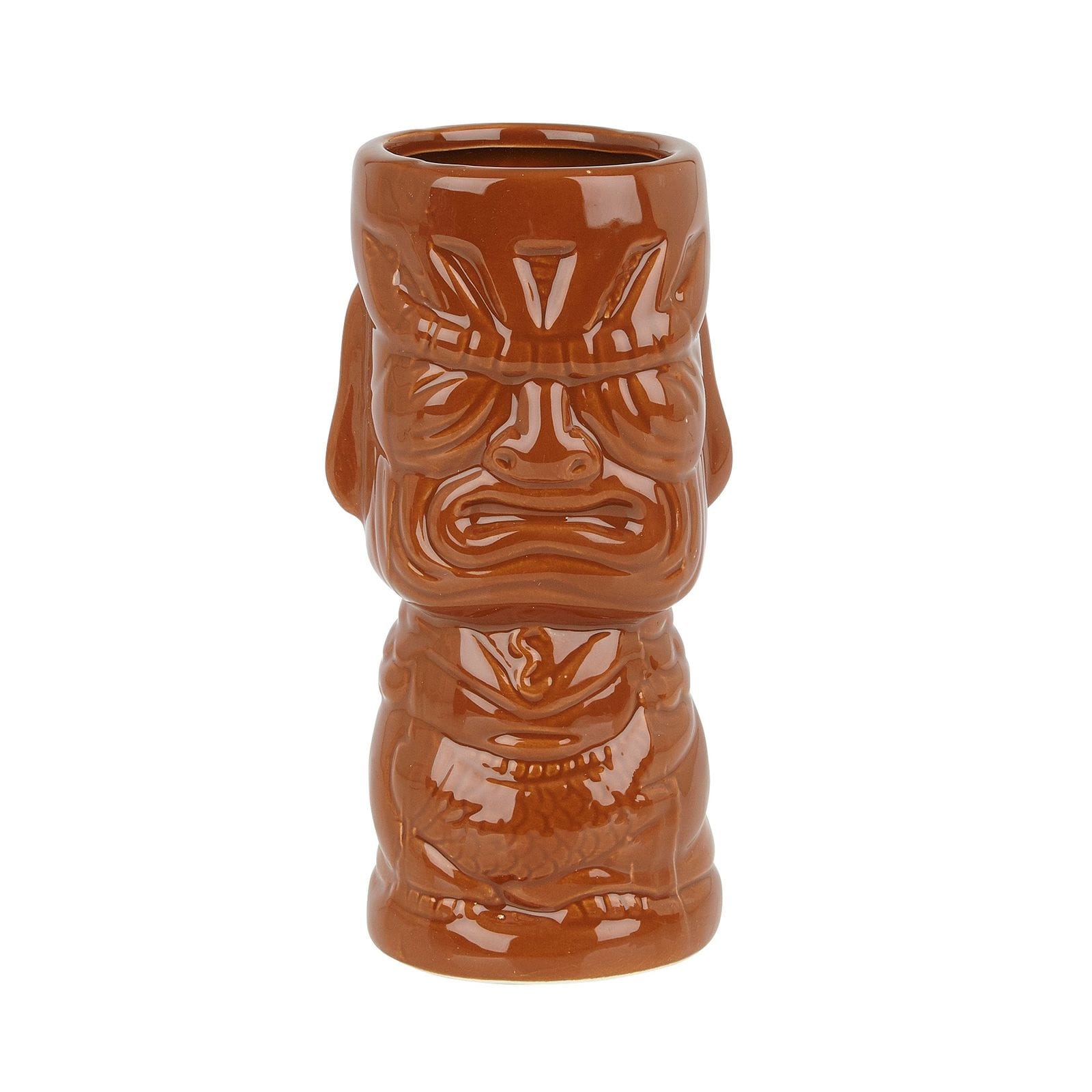 Ceramic Molokai Tiki Mug  Brown 360ml