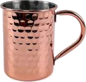 Copper Plated Hammered Mug