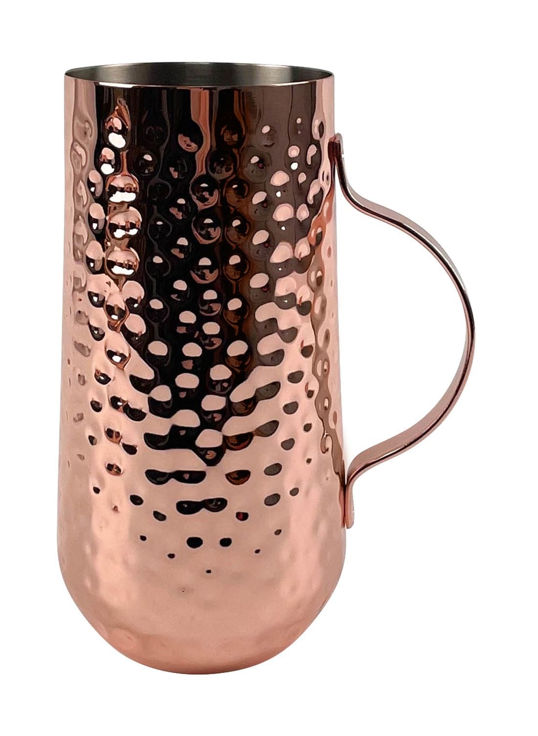 Copper Plated Tall Hammered Mug