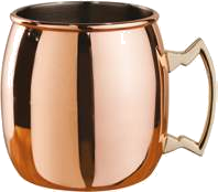 Mezclar Curved Moscow Mule Mug Copper Plated