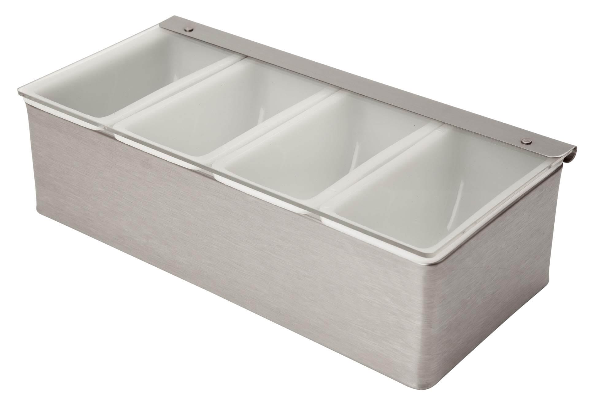 Stainless Steel Condiment Holder 4 Compartments x 1 pint